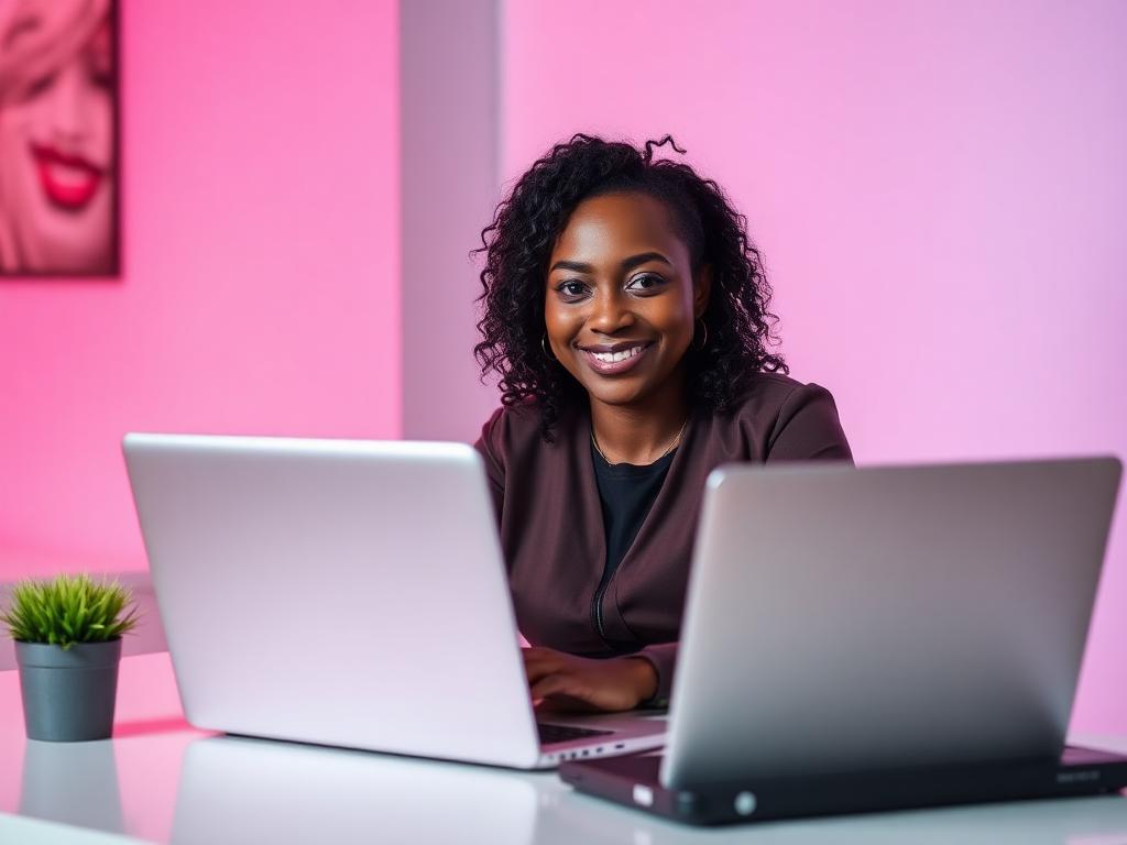 Woman on a one-on-one fantasy football coaching video call